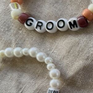 Groom bracelet as promised groom gets one too .
